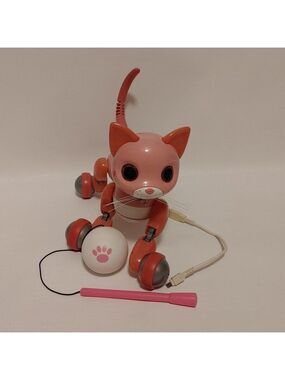 RARE Spin Master Zoomer Kitty PINK Cat Interactive Robot Cat Charger Cat Toy